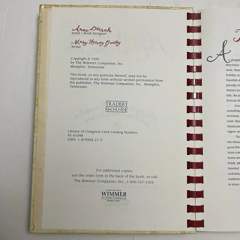 1995 Homemade Christmas Cookbook Recipes Gifts Decorations Marine Toys for Tots